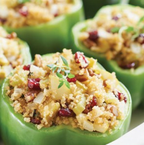 CousCous and ChickPea Stuffed Peppers