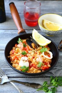 Paella-Style Rice and Shrimp