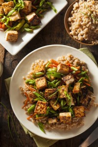 Tofu with Shiitakes and Vegetables