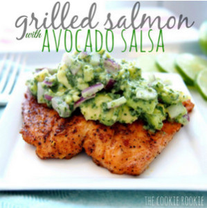 grilled salmon with avocado salsa