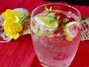 Raspberry Lemon Water